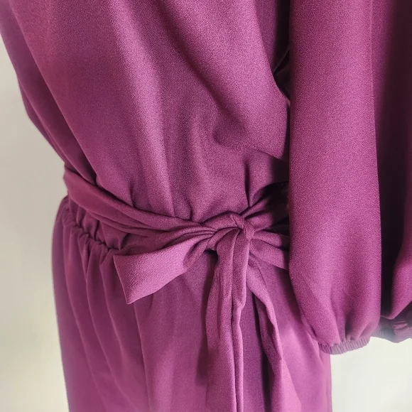 2 Hearts mock neckline sleeves 3/4 waist Belt Size Small - Picture 11 of 14